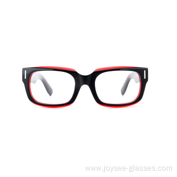 New Handmade Polished Full Rim Rectangle Acetate Frames Unisex Fashion Eyeglasses